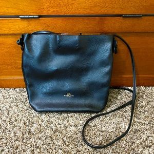 Coach handbag, crossbody. EUC, cute flowers on each strap.